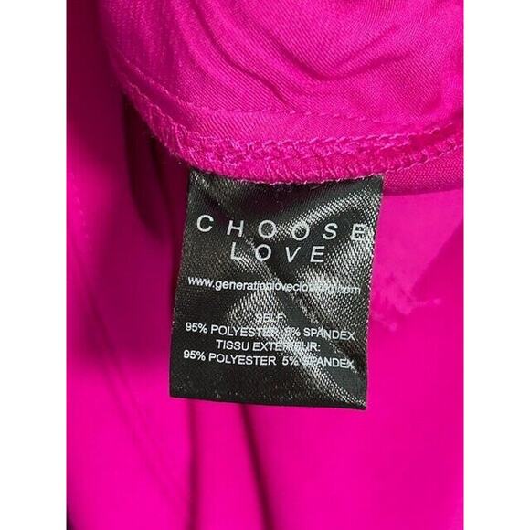 Generation Love Lucca Crepe Pants High Rise Flared Leg Retro Hot Pink Size 4 NEW - Picture 9 of 12